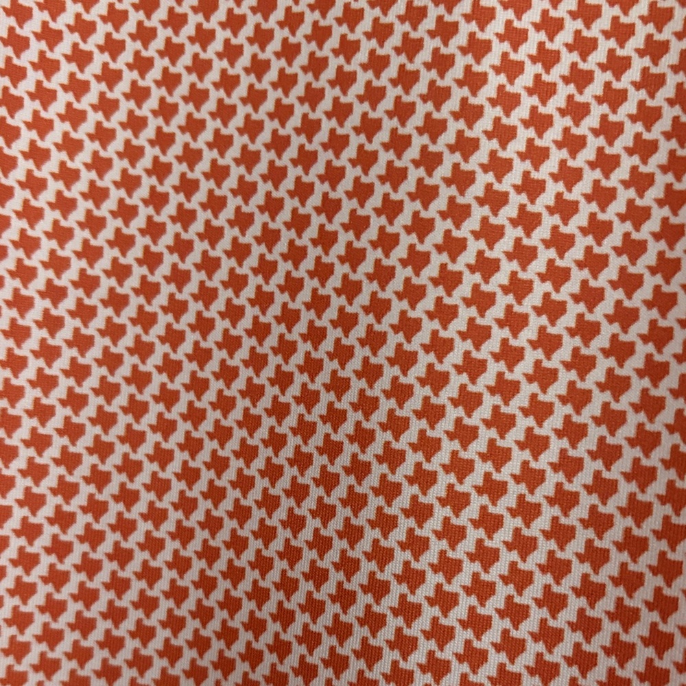 Stylish Orange Texas State Patterned Polo Shirt
